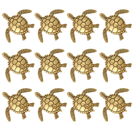 12Pcs Turtle Alloy Lapel Pinks for Backpack Clothes JEWB-CA0001-88AG-1