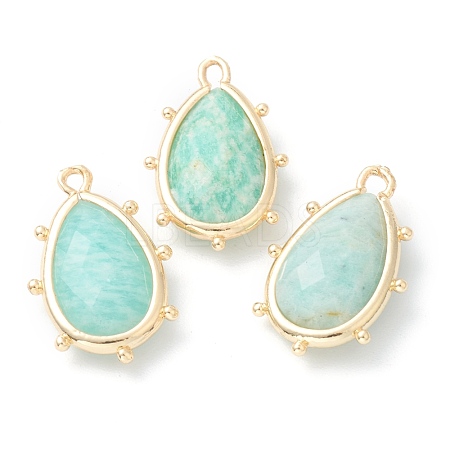 Natural Amazonite Pendants X-G-B009-02G-D-1