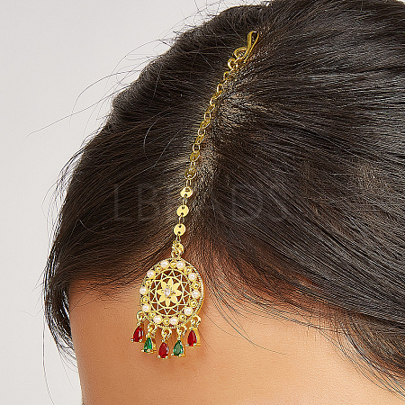 Brass Hair Bobby Pins Indian Forehead Chains DW5052-5-1