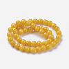Natural Yellow Jade Beads Strands G-F622-10-8mm-2