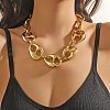Acrylic Chunky Coffee Bean Link Chain Necklaces NJEW-D313-01B-1