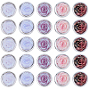 50Pcs 5 Colors Opaque Acrylic Beads MACR-SC0002-51-1