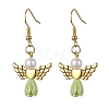 Angel Antique Golden Alloy & Resin Dangle Earrings EJEW-JE05686-03-1