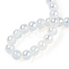 Electroplate Transparent Glass Beads Strands GLAA-T032-T6mm-AB14-4