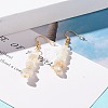 Natural White Moonstone Chip Beaded Dangle Earrings EJEW-JE04788-06-2