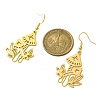 Hollow Mushroom 201 Stainless Steel Dangle Earrings EJEW-TA00389-01-3