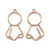 Alloy Open Back Bezel Pendants FIND-WH0100-29-1