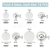   64Pcs 4 Style Cloth Shank Buttons BUTT-PH0001-26B-2