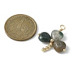 Saint Patrick's Day Natural & Synthetic Mixed Gemstone Pendants PALLOY-JF02235-4