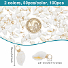 100Pcs 2 Colors Natural Trumpet Shell Pendants PALLOY-GA00041-2