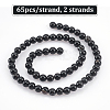 2 Strands Natural Black Onyx Beads Strands G-GO0001-15A-3
