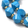 Dyed Natural Howlite Beads Strands G-G023-B01-02A-4