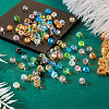 100Pcs 10 Style Electroplate Transparent Glass Beads EGLA-TA0001-45-14