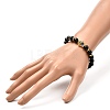 Natural Black Onyx Beads Stretch Bracelet for Men Women BJEW-JB06884-3