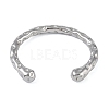 Non-Tarnish 304 Stainless Steel Open Cuff Textured Bangles for Women BJEW-G706-02P-3