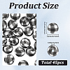 45Pcs Round Silicone Focal Beads SIL-SC0003-84-2