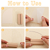 Transparent Acrylic Place Card & Wood Card Holder Set ODIS-WH0038-62-3