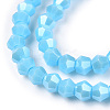 Opaque Solid Color Electroplate Glass Beads Strands LS-EGLA-A039-P2mm-A12-2