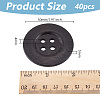 40Pcs Wood Buttons BUTT-OC0001-53B-2