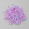 Opaque Colours Glass Hexagon Bugle Beads GLAA-TAC0005-008B-1