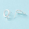 304 Stainless Steel Stud Earring Findings STAS-P308-02A-S-3