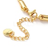 Brass Enamel Charm Bracelets BJEW-L652-18-G-5
