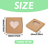 Square Kraft Paper Jewelry Storage Boxes CON-TAC0001-04B-3
