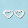201 Stainless Steel Open Heart Charms STAS-L234-078S-4