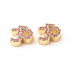 Rack Plating Brass Cubic Zirconia Beads KK-B051-04G-01-1