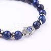 Natural Lapis Lazuli(Dyed) Stretch Bracelets BJEW-JB03146-03-2