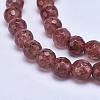 Natural Strawberry Quartz Bead Strands G-P213-09-6mm-4