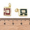 Brass with Crystal Rhinestone & Enamel Charms RB-CBA6830-10G-01-3