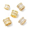 5Pcs 5 Styles Brass Micro Pave Cubic Zirconia European Beads KK-CJ0005-77-8