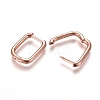 Brass Huggie Hoop Earrings EJEW-L234-61-RG-1