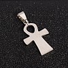 Tarnish Resistant 201 Stainless Steel Ankh Cross Pendants STAS-I032-008-2