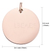 Ion Plating(IP) 304 Stainless Steel Pendants STAS-I311-32G-RG-3