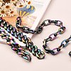 Handmade AB Color Plated Acrylic Twisted Chains & Cable Chains AJEW-JB00978-8