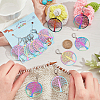 Ion Plating(IP) 201 Stainless Steel Filigree Pendants Locking Stitch Markers HJEW-PH01562-4