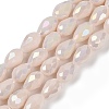 Opaque Solid Color Electroplate Glass Beads Strands EGLA-N013-P8mm-B08-1