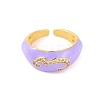 Number 3 Brass Micro Pave Clear Cubic Zirconia Open Cuff Rings RJEW-U009-02D-G-2