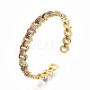 Brass Micro Pave Cubic Zirconia Cuff Bangles BJEW-S142-018-NF-4