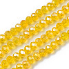Electroplate Glass Beads Strands EGLA-A034-T4mm-B20-1