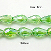 Electroplate Glass Beads Strands EGLA-D015-12x8mm-19-2