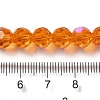 Electroplate Transparent Glass Beads Strands EGLA-A035-T8mm-L05-4