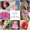 5 Bundles 5 Colors Pink Theme Acrylic Fiber Yarn OCOR-TA0003-18B-8