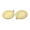 Ion Plating(IP) 304 Stainless Steel Pendant Cabochon Settings STAS-L020-026G-2
