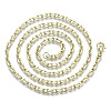Brass Cable Chains Necklace Making MAK-N034-004A-14KC-2