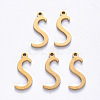 PVD Vacuum Plating 201 Stainless Steel Charms STAS-R105-S-G-2