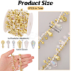 2 Rolls 2 Colors Plastic Diamond Beaded Trim OCOR-CA0001-32-2