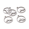 Non-Tarnish 201 Stainless Steel Laser Cut Pendants STAS-S105-T901-1S-1